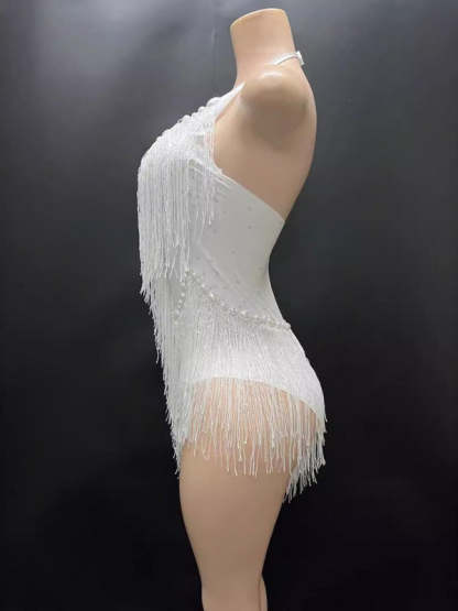 Vintage Party Dresses with Halter Tassels in Column/Sheath Style