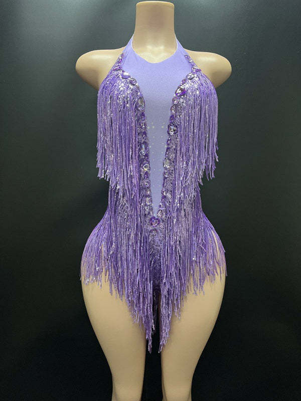 Vintage Party Dresses with Halter Tassels in Column/Sheath Style