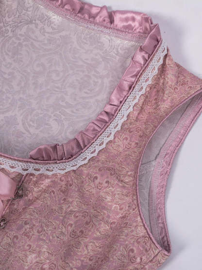 Vintage Knee-Length A-Line Dress with Jewel Neck Half Sleeves and Bowknot