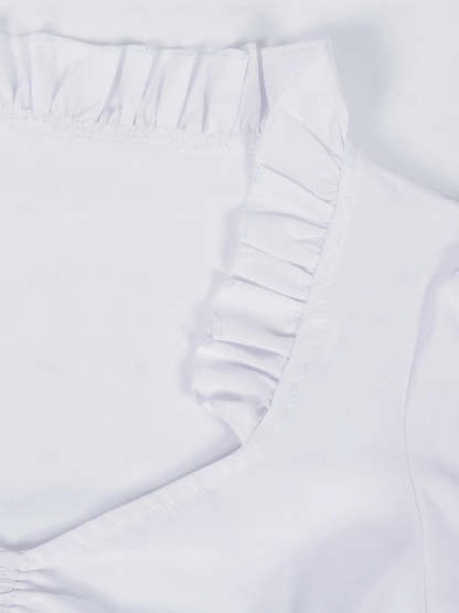 Vintage Knee-Length A-Line Dress with Jewel Neck Half Sleeves and Bowknot