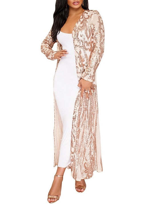 Vintage Tea-Length Sheath Dress with Sequins and Jewel Neckline