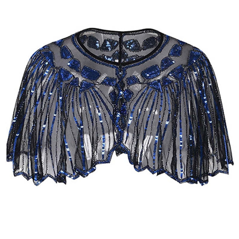 Evening Cape Shawl with Sequin Beads from the 1920s