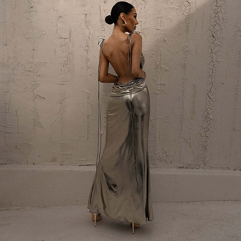 Vintage Spaghetti-Strap A-Line Princess Floor-Length Sleeveless Dress