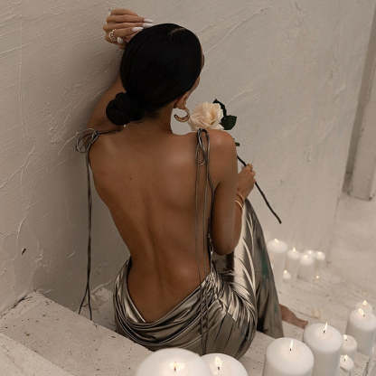 Vintage Spaghetti-Strap A-Line Princess Floor-Length Sleeveless Dress