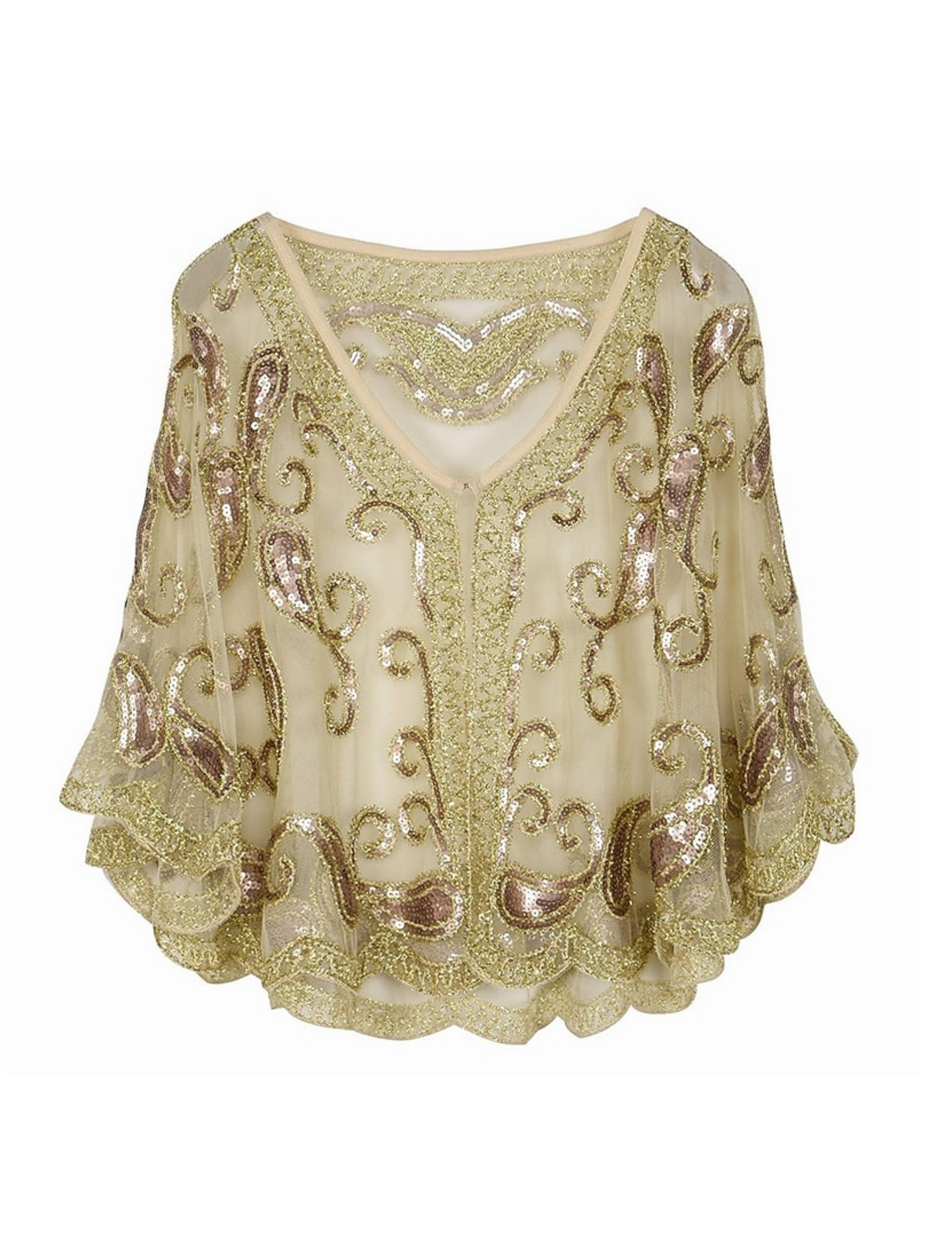 Vintage 1920s Party Dress with Shawls for Cocktail or Prom