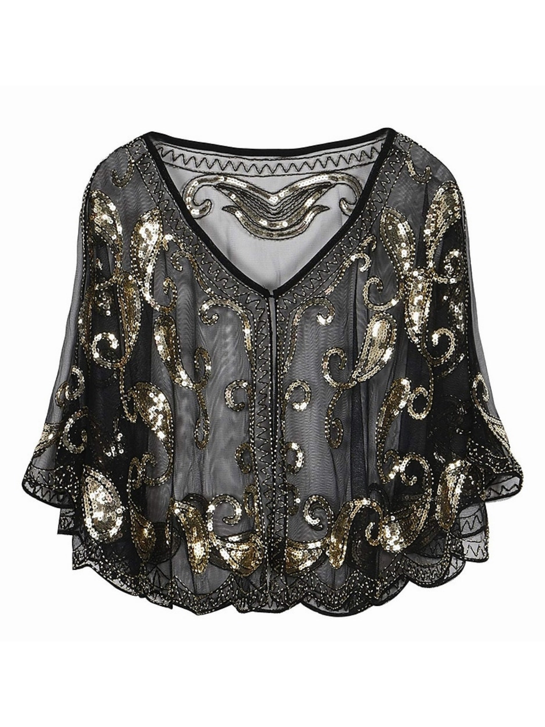 Vintage 1920s Party Dress with Shawls for Cocktail or Prom