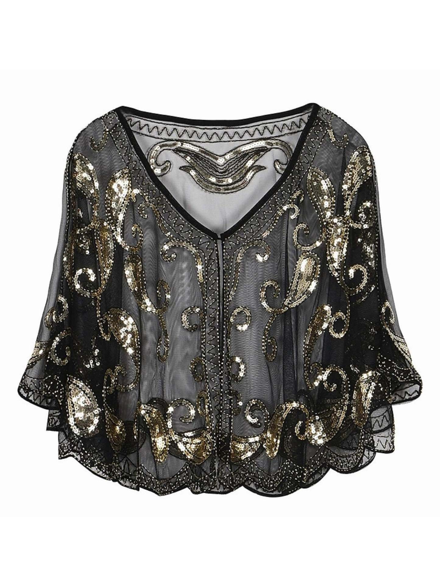 Vintage 1920s Party Dress with Shawls for Cocktail or Prom