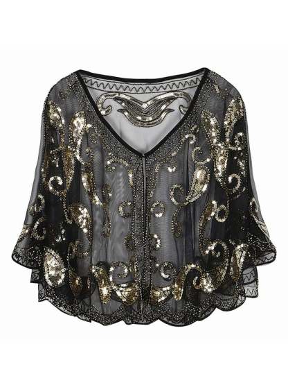 Vintage 1920s Party Dress with Shawls for Cocktail or Prom