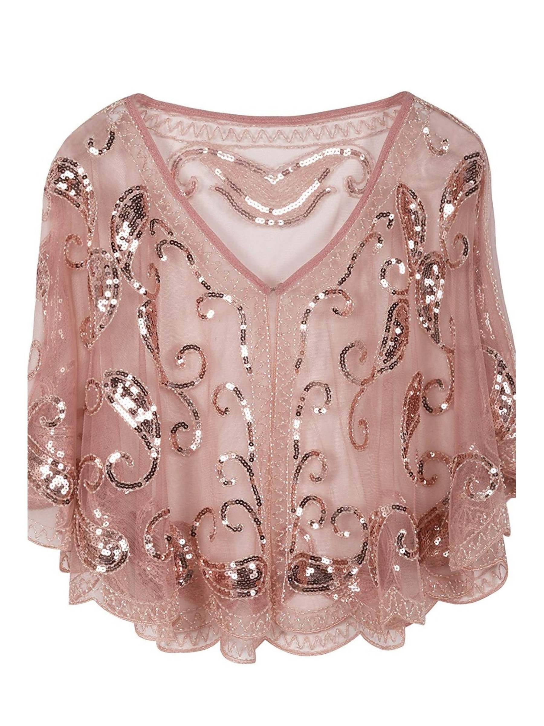 Vintage 1920s Party Dress with Shawls for Cocktail or Prom