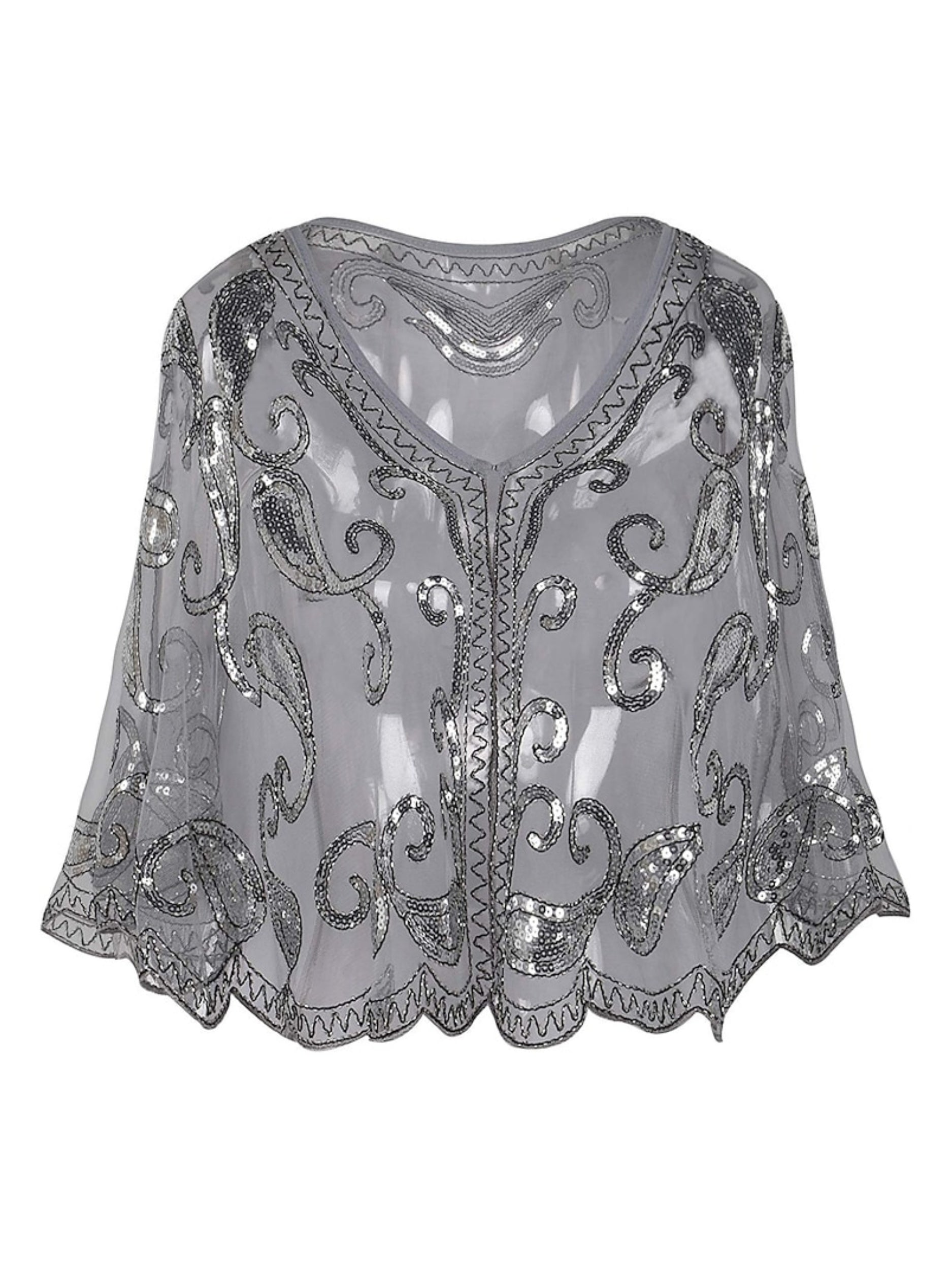 Vintage 1920s Party Dress with Shawls for Cocktail or Prom