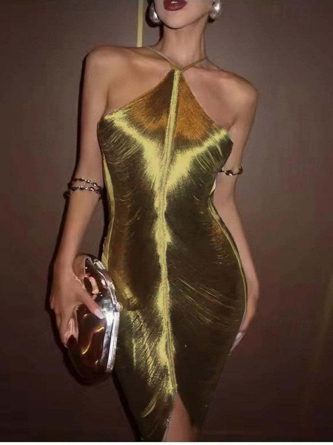 Vintage Asymmetrical Halter A-Line Princess Dress Without Sleeves