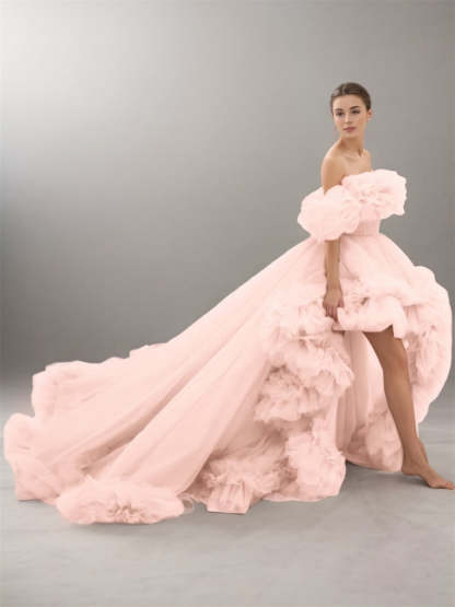 Evening Dresses with A-Line and Princess Court Train