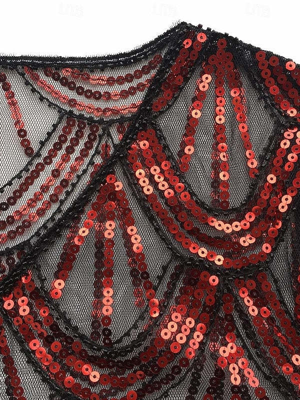 Vintage 1920s Women's Sequined Party Coat Shawl