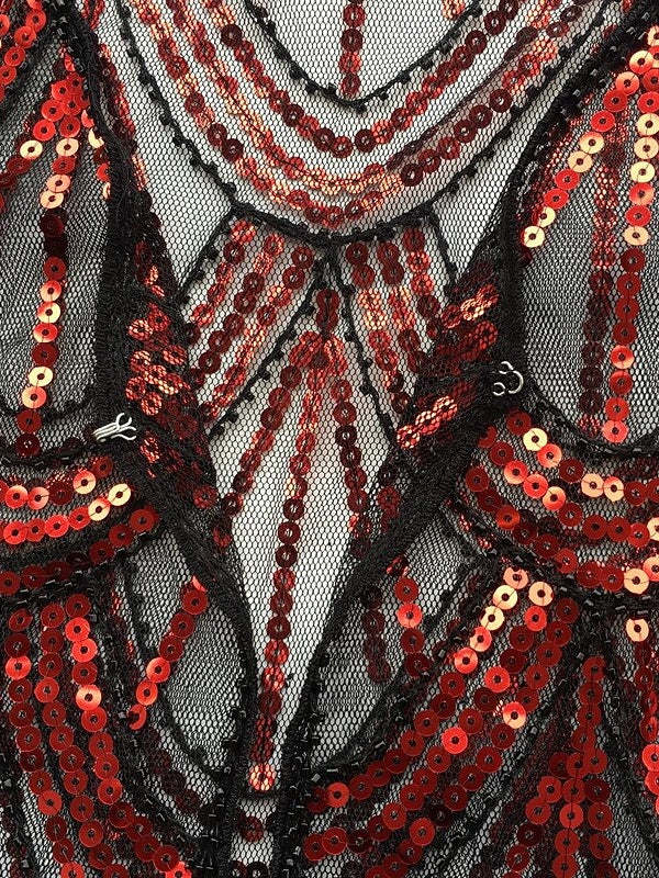 Vintage 1920s Women's Sequined Party Coat Shawl