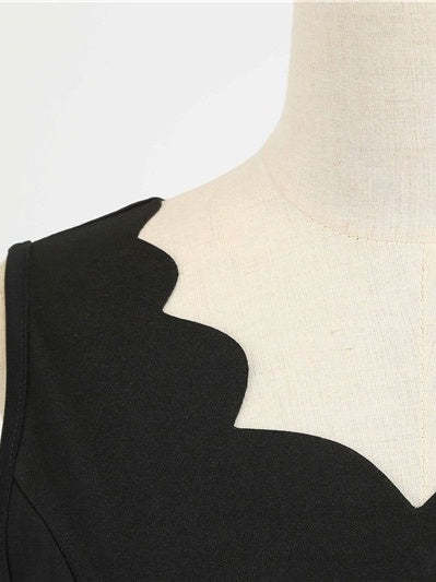 Vintage V-Neck Sleeveless A-Line Princess Dress Knee-Length