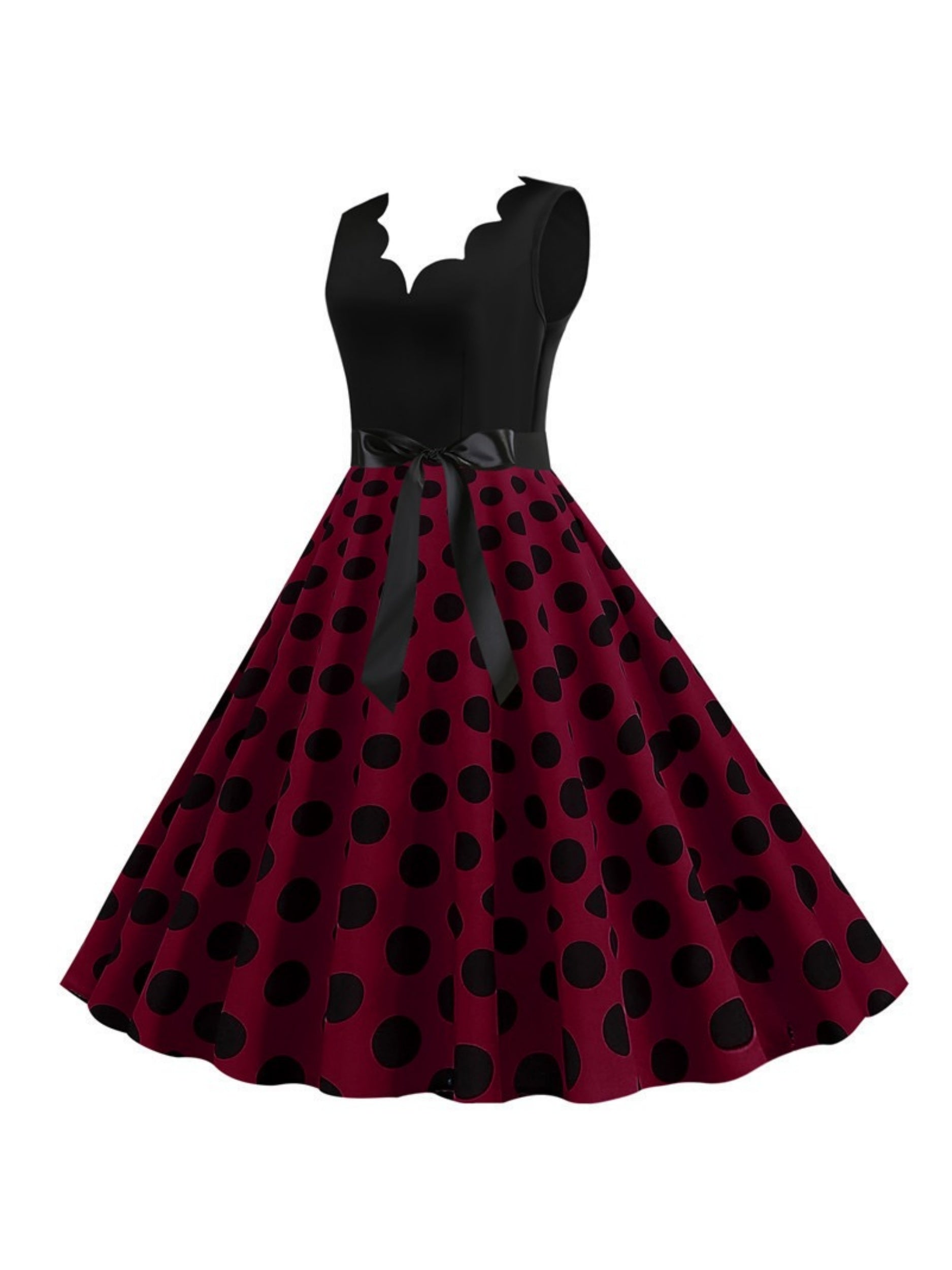 Vintage V-Neck Sleeveless A-Line Princess Dress Knee-Length