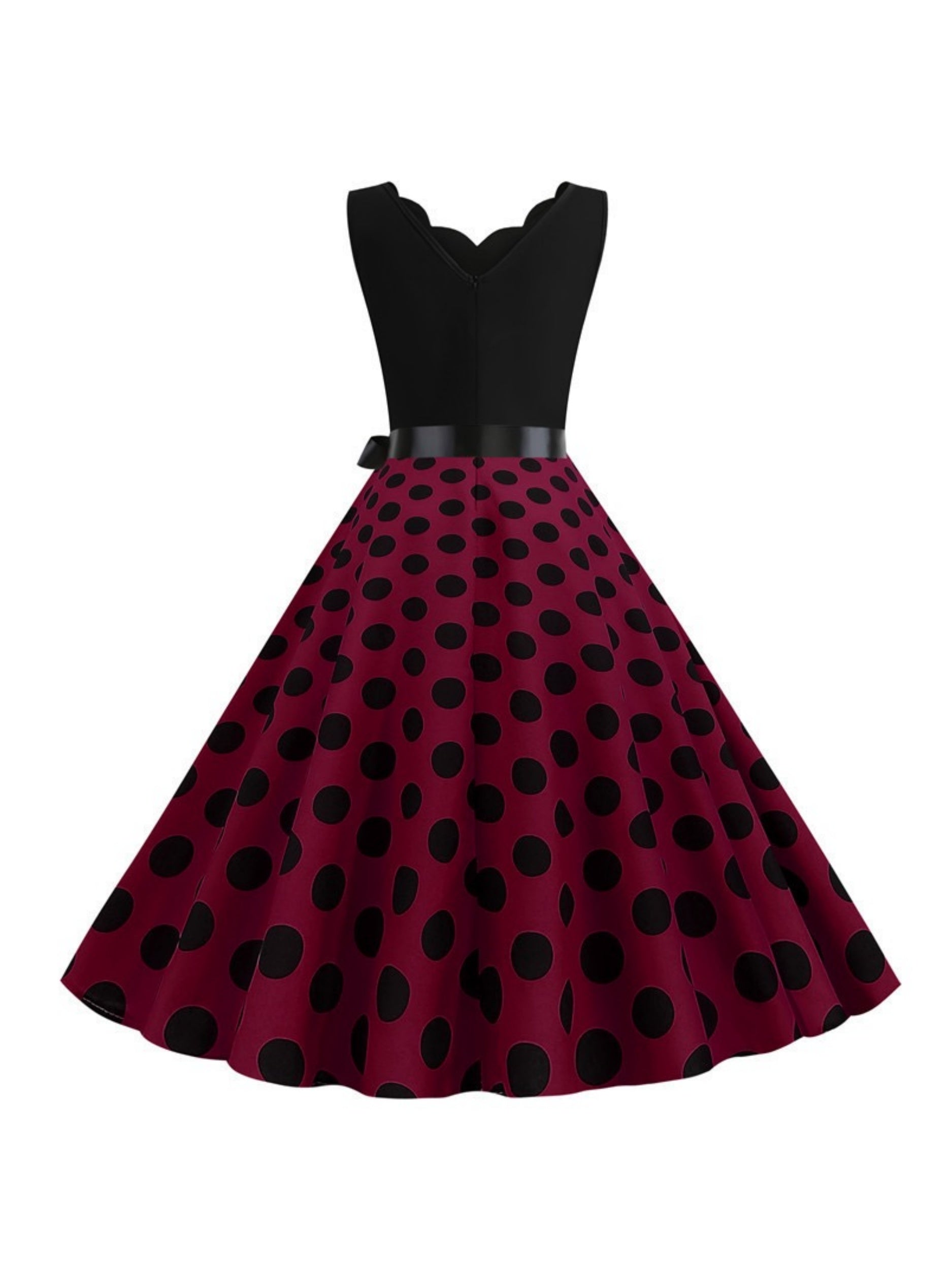 Vintage V-Neck Sleeveless A-Line Princess Dress Knee-Length