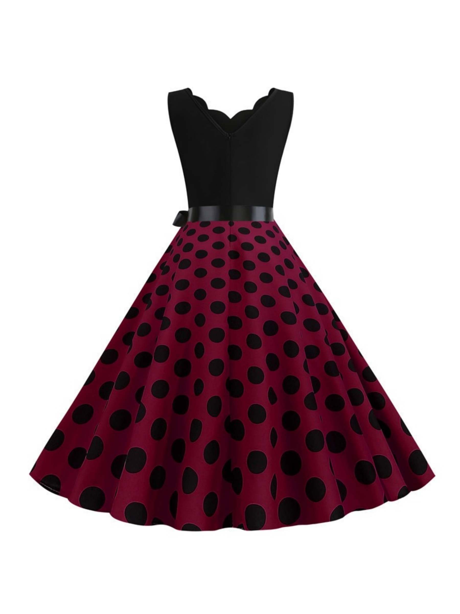 Vintage V-Neck Sleeveless A-Line Princess Dress Knee-Length