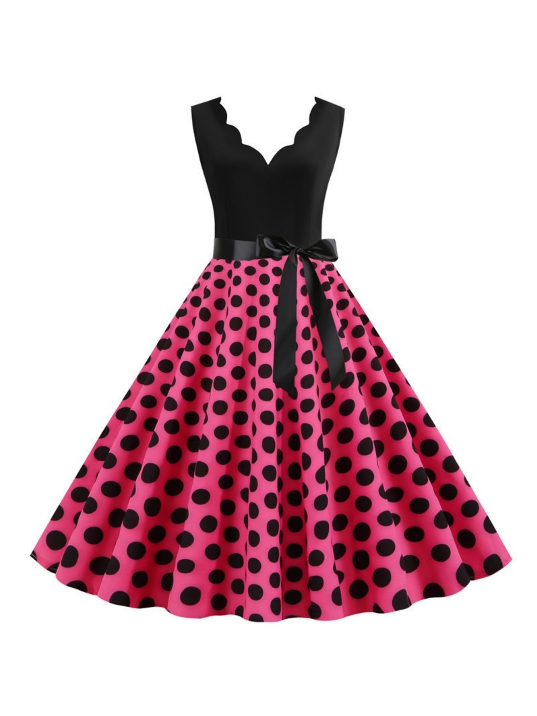 Vintage V-Neck Sleeveless A-Line Princess Dress Knee-Length