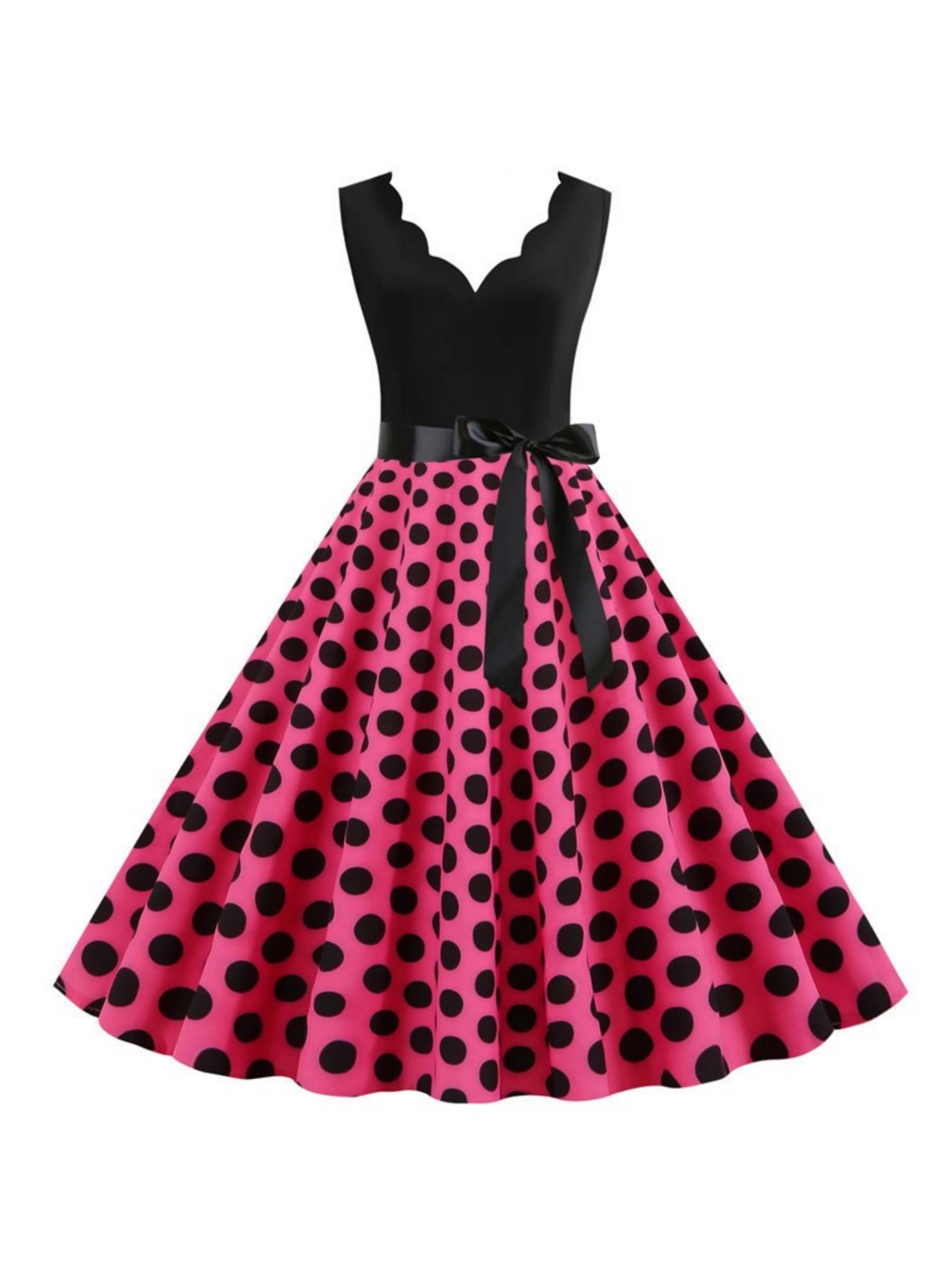 Vintage V-Neck Sleeveless A-Line Princess Dress Knee-Length