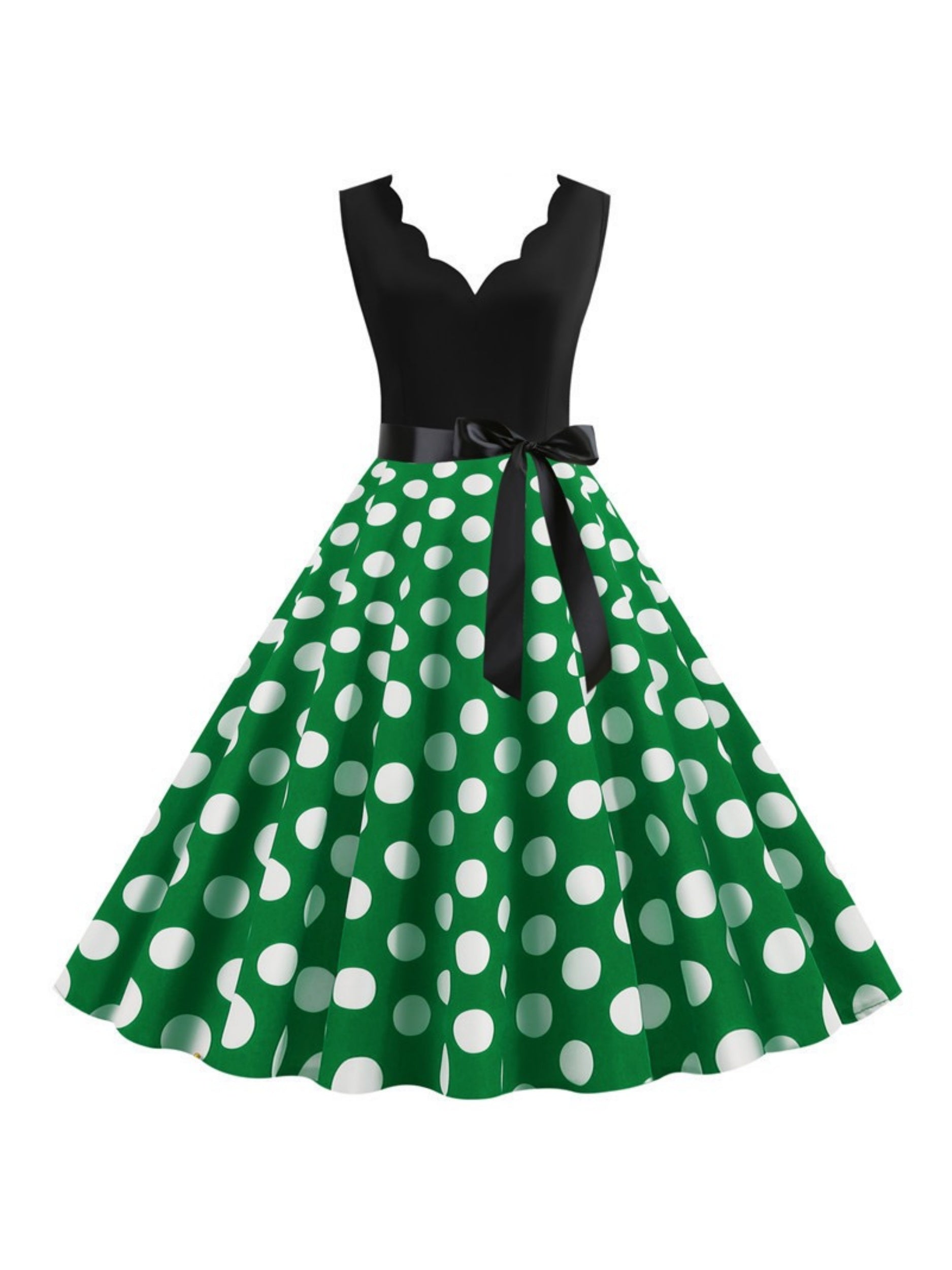 Vintage V-Neck Sleeveless A-Line Princess Dress Knee-Length