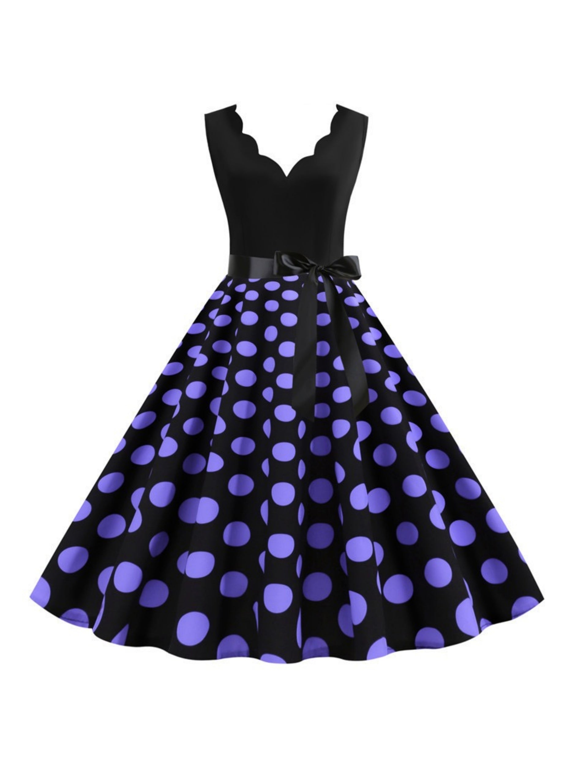 Vintage V-Neck Sleeveless A-Line Princess Dress Knee-Length