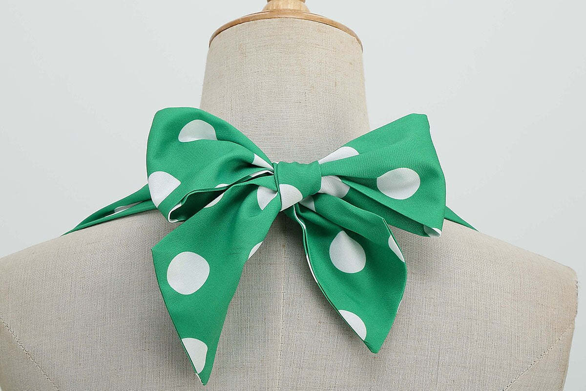 Vintage Tea-Length Halter Dress With Bowknot in A-Line/Princess Style