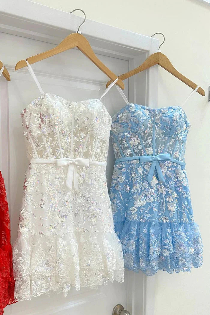 Sleeveless A-Line Mini Party Dress With Tiered Ruffles for Homecoming and Dance