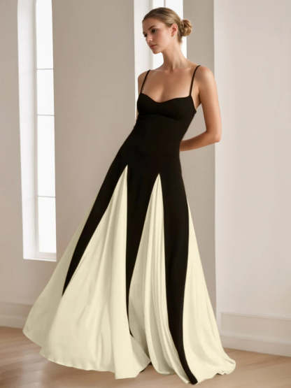 Elegant Spaghetti Strap Prom Dress with A-Line Princess Cut and Sleeveless Backless Design