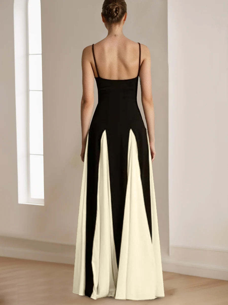 Elegant Spaghetti Strap Prom Dress with A-Line Princess Cut and Sleeveless Backless Design