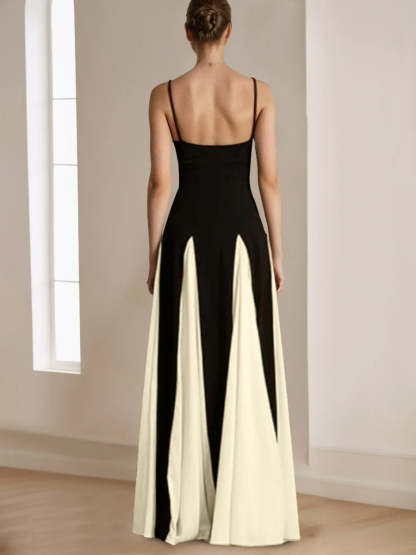 Elegant Spaghetti Strap Prom Dress with A-Line Princess Cut and Sleeveless Backless Design