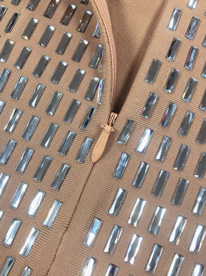 Strapless Luxurious Long Prom Dress with Rhinestone Sheath/Column Design