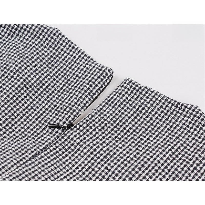 Vintage 1950s A-Line Princess Dress with V-Neck Long Sleeves and Belt