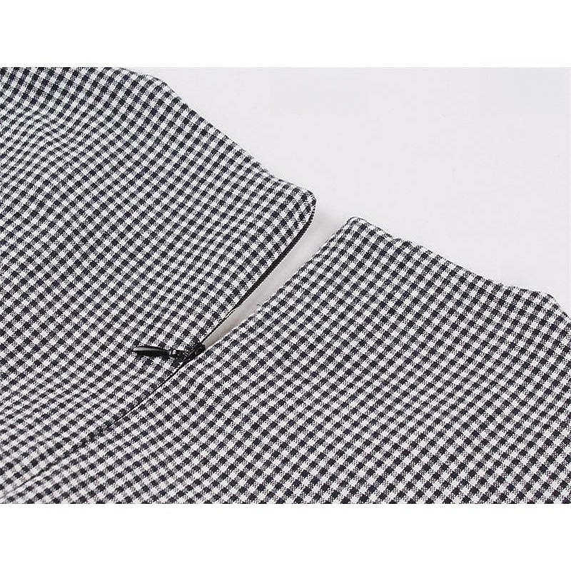 Vintage 1950s A-Line Princess Dress with V-Neck Long Sleeves and Belt