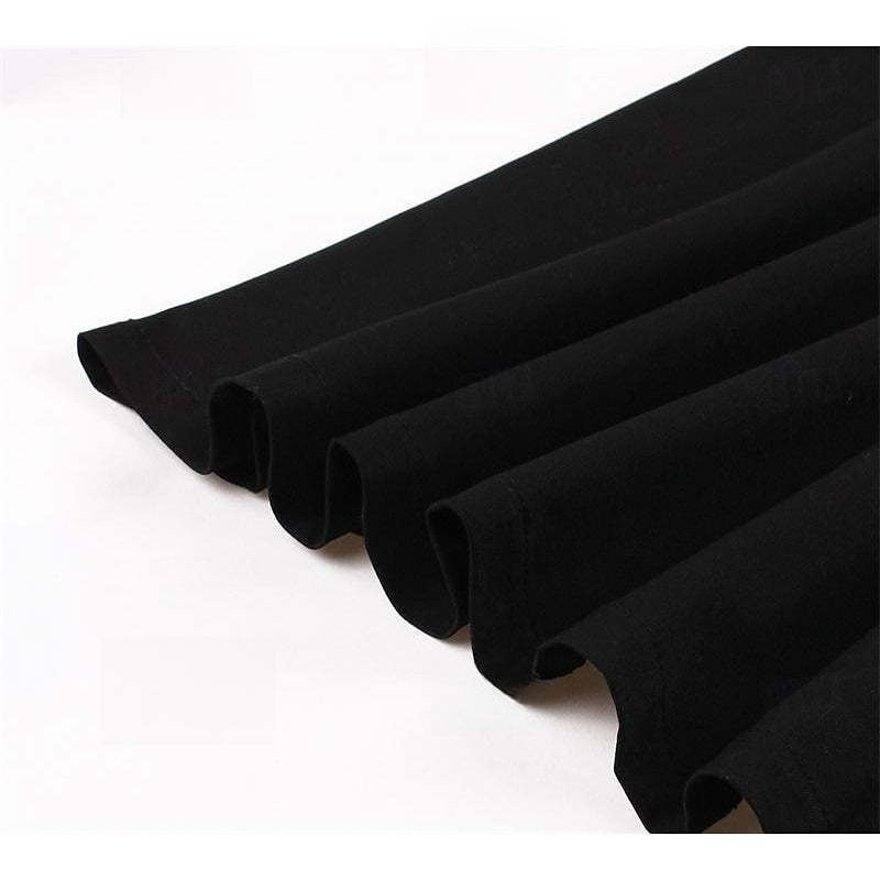 Vintage 1950s A-Line Princess Dress with V-Neck Long Sleeves and Belt