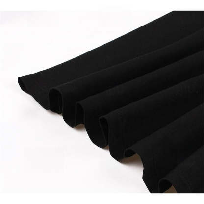 Vintage 1950s A-Line Princess Dress with V-Neck Long Sleeves and Belt