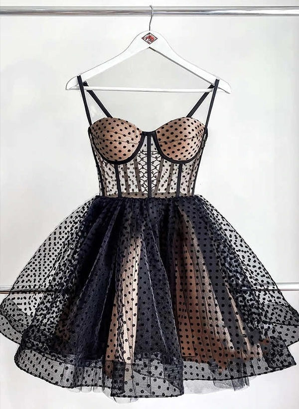 Sweetheart Sleeveless A-Line Mini Homecoming Dress with Lace-Up