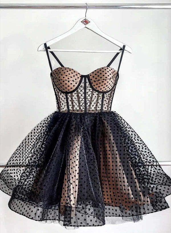 Sweetheart Sleeveless A-Line Mini Homecoming Dress with Lace-Up