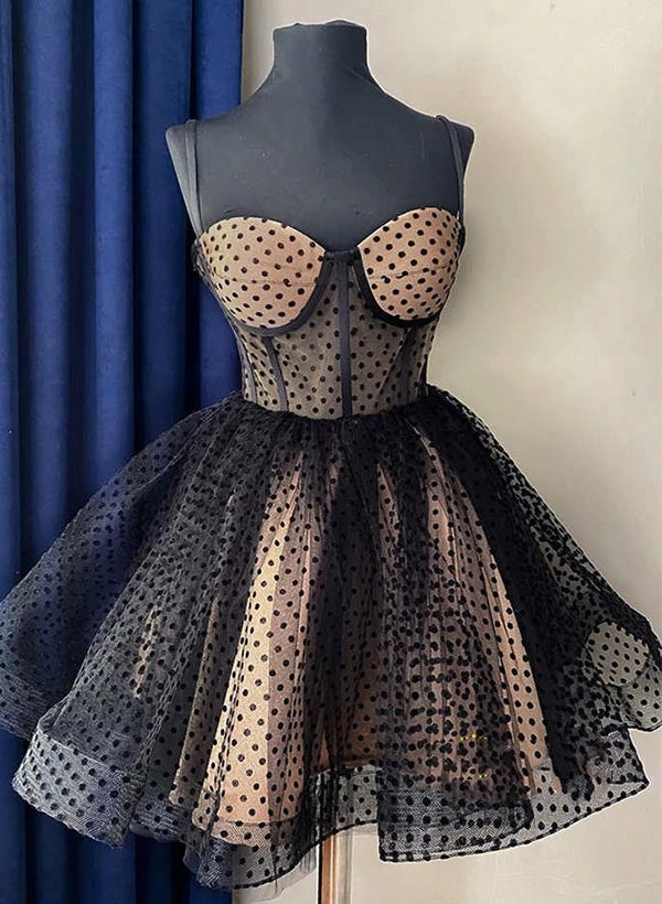 Sweetheart Sleeveless A-Line Mini Homecoming Dress with Lace-Up