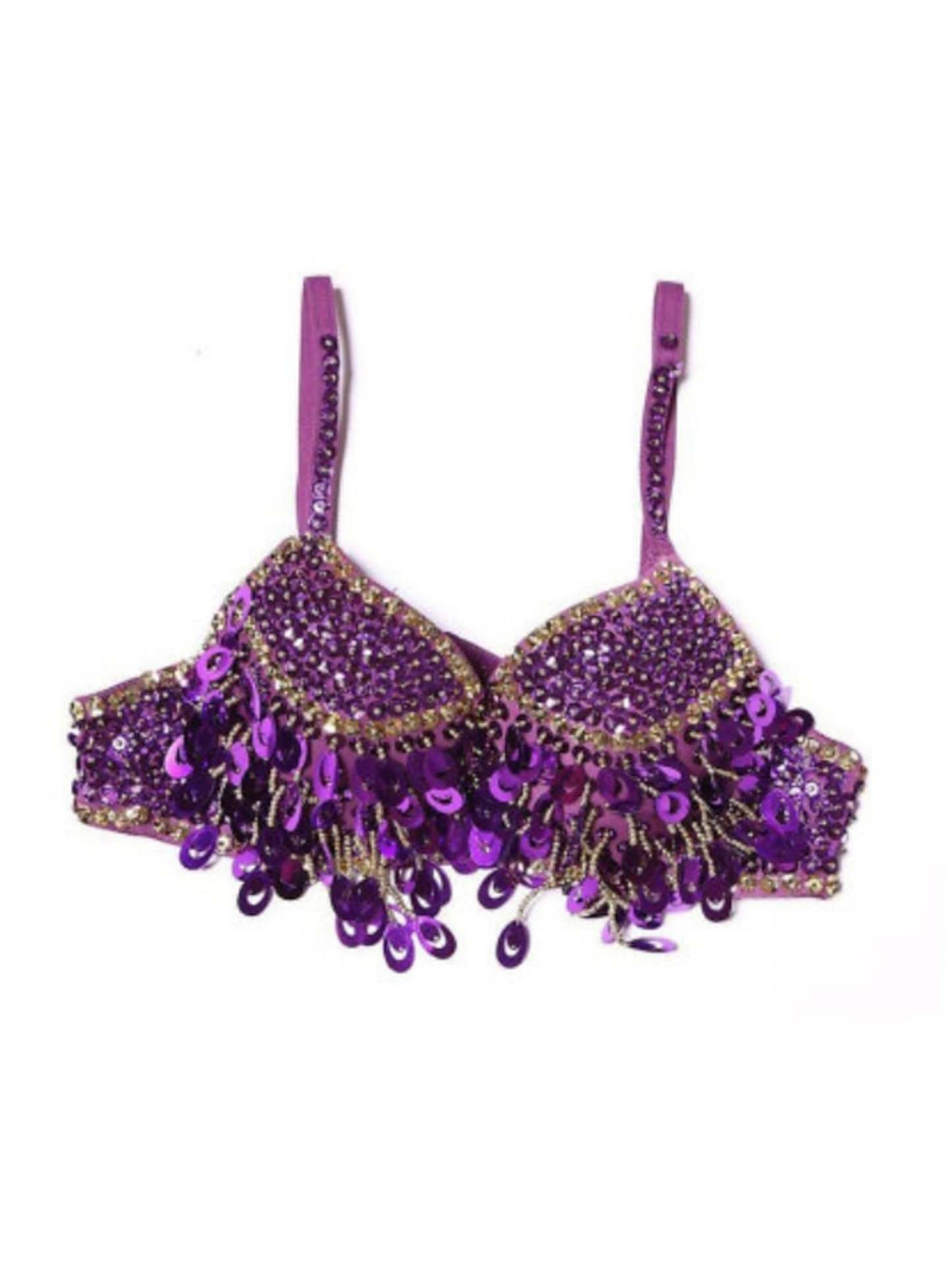 Women's Performance Bra with Paillette for Belly Dance