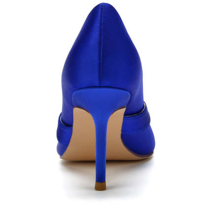 Elegant Pointed Toe Bridal Shoes for Women with Circle Rhinestones