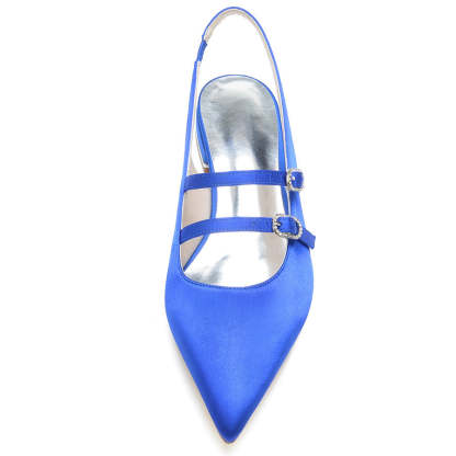 Bridal Shoes for Women with Pointed Toe and Low Heel Minimalist Design