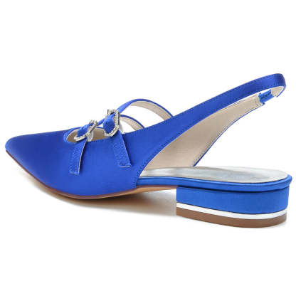 Bridal Shoes for Women with Pointed Toe and Low Heel Minimalist Design