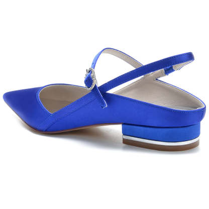 Elegant Bridal Shoes for Women with Pointed Toe and Low Heel