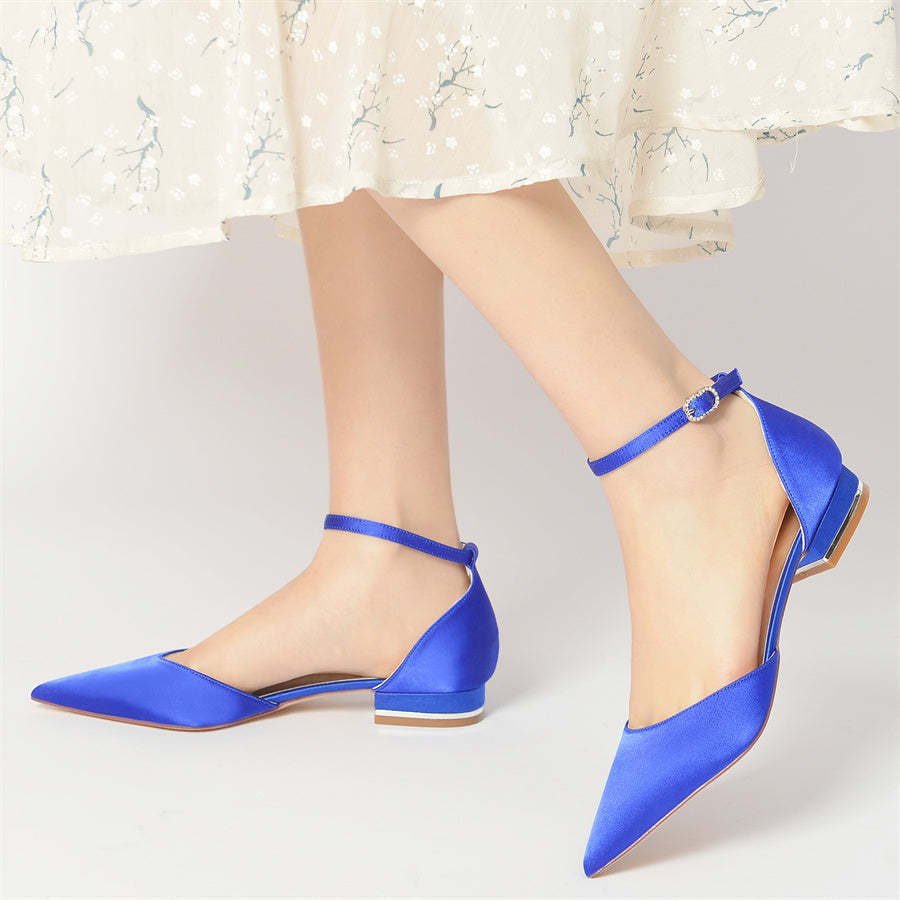 Bridal Shoes for Women with Pointed Toe and Low Heel