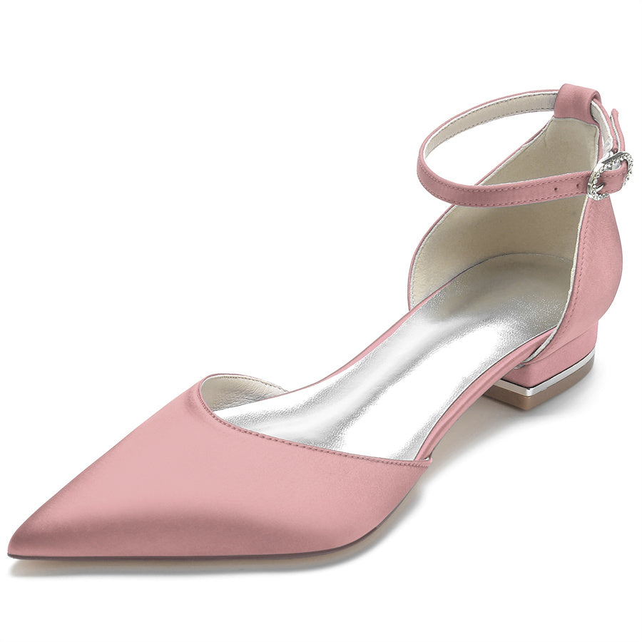 Bridal Shoes for Women with Pointed Toe and Low Heel