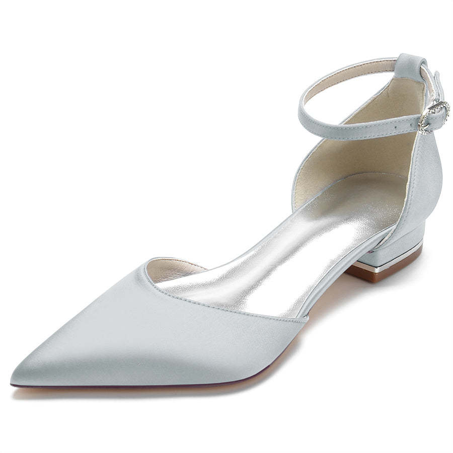 Bridal Shoes for Women with Pointed Toe and Low Heel