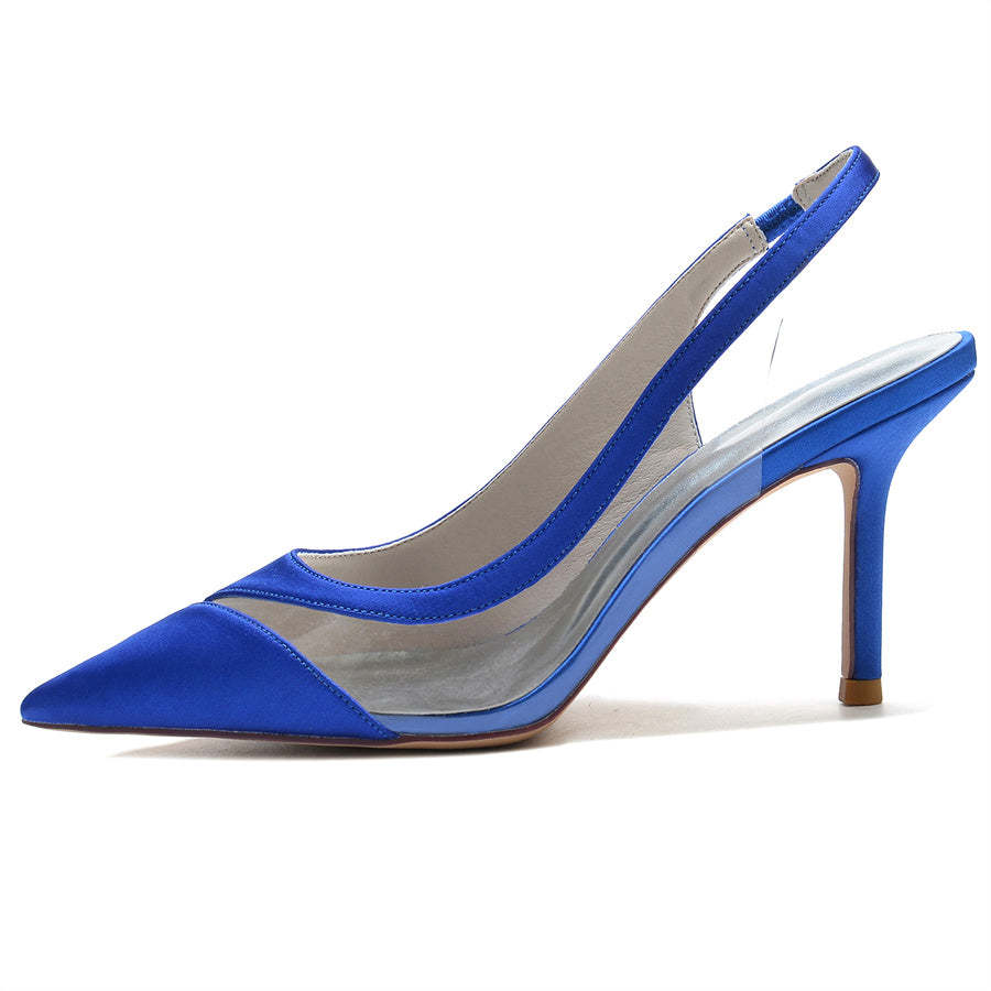 Bridal Shoes for Women with Stitched Pointed Toe and High Heel