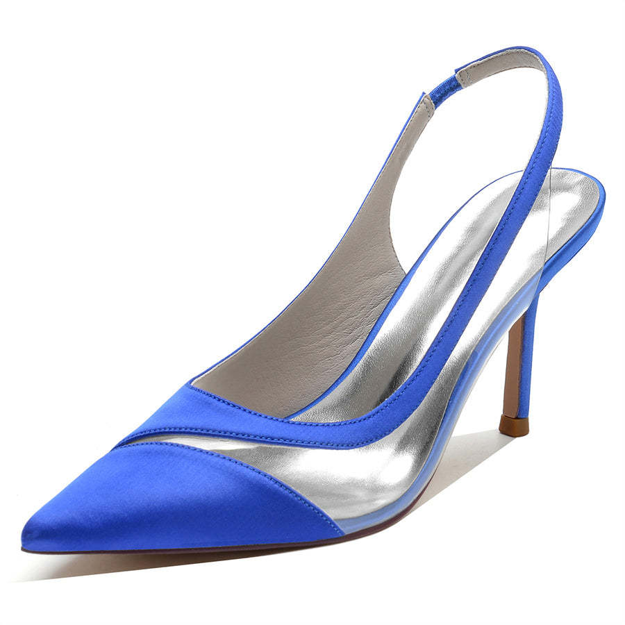 Bridal Shoes for Women with Stitched Pointed Toe and High Heel