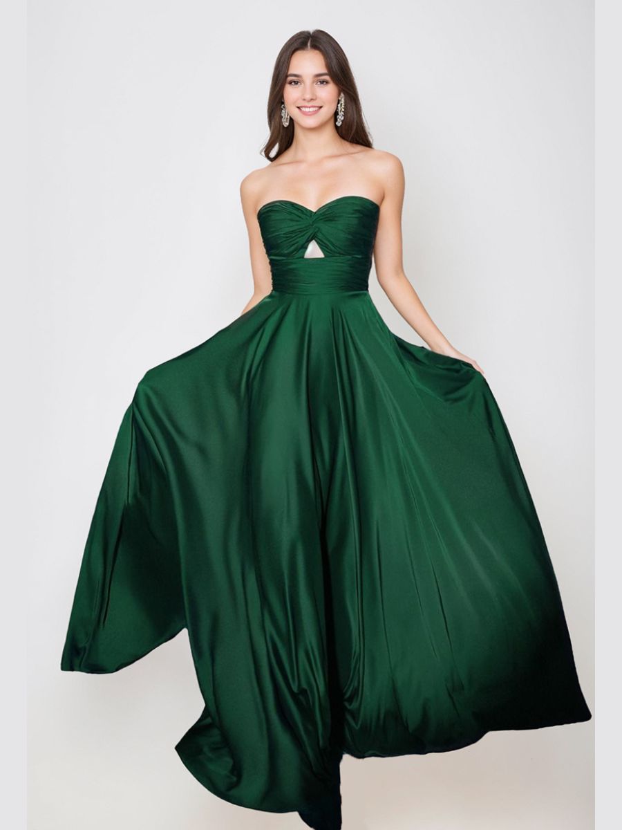 Sweetheart Sleeveless Long Bridesmaid Dresses with Ruched Sheath/Column Design